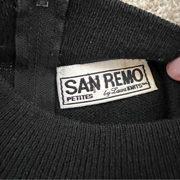 Vintage San Remo Mock Neck Knit Sweater Women's M - Picture 5 of 5